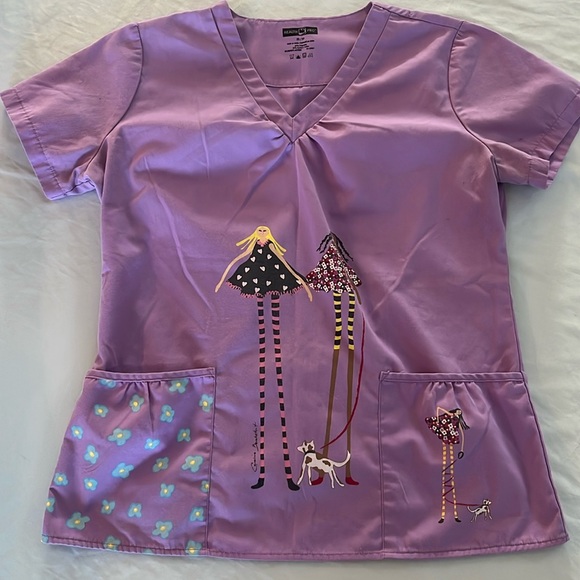 Health Pro Tops - Health Pro Scrub Top XS
